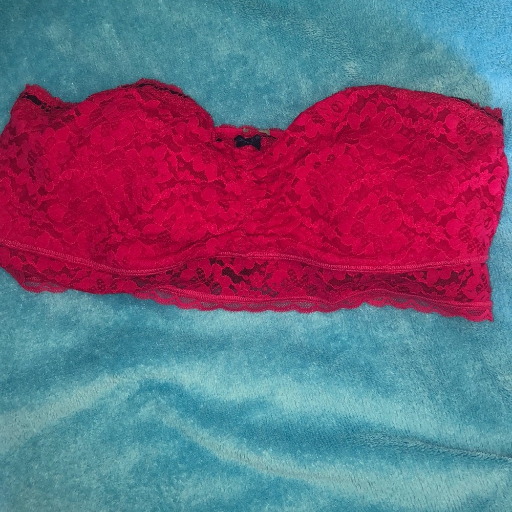 Aerie lace bralette, like new condition, hot pink